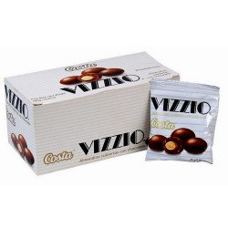 VIZZIO - ALMONDS COVERED WITH CHOCOLATE CREAM , BOX OF 20 BAGS