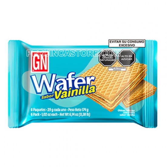 GN - PERUVIAN VANILLA WAFER OBLEA, BAG X 6 UNITS