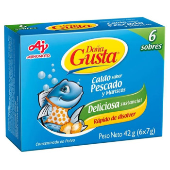 DOÑA GUSTA FISH & SEAFOOD SEASONING POWDER, BOX OF 6 UNITS