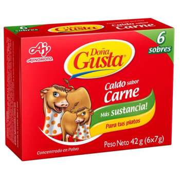 DOÑA GUSTA MEAT SEASONING POWDER, BOX OF 6 SACHETS