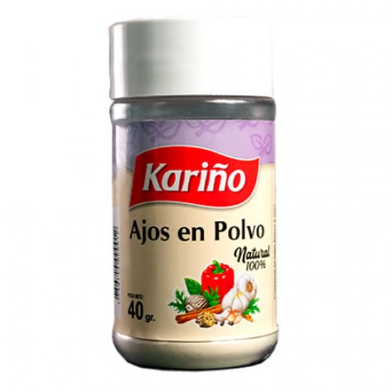 KARIÑO - GARLIC POWDER SEASONING , JAR X 40 GR