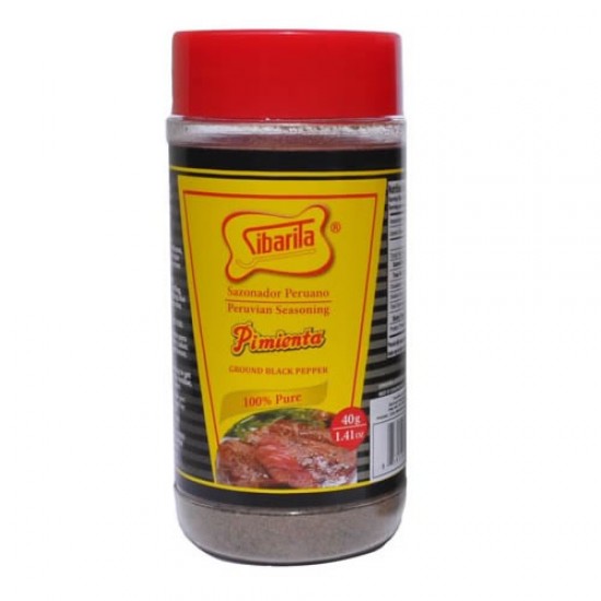 SIBARITA - GROUND PEPPER SEASONING, JAR X 40 GR