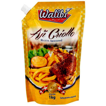 WALIBI YELLOW CREOLE CHILI PEPPER SAUCE, DOYPACK X 1KG