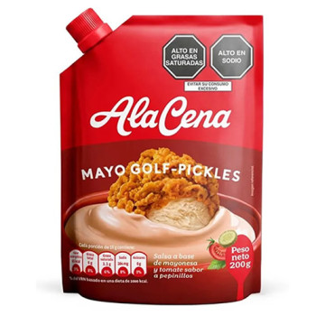 ALACENA "MAYO GOLF-PICKLES" MAYONNAISE, SACHET X 200 GR