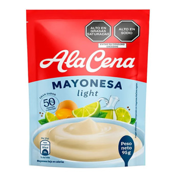 ALACENA  PERUVIAN LIGHT MAYONNAISE SAUCE CREAM , SACHET X 95 GR