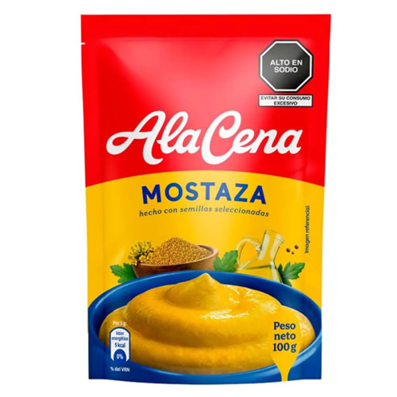 ALACENA MUSTARD SAUCE CREAM, SACHET X 100 GR