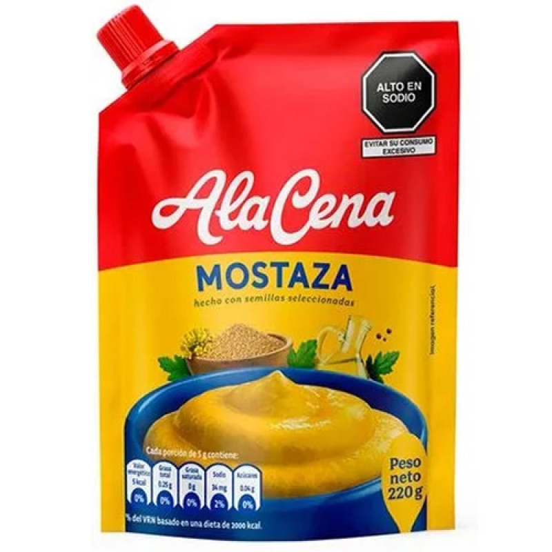 ALACENA MUSTARD SAUCE CREAM, SACHET X 220 GR