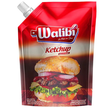 WALIBI KETCHUP SAUCE CREAM, DOYPACK X 200 GR