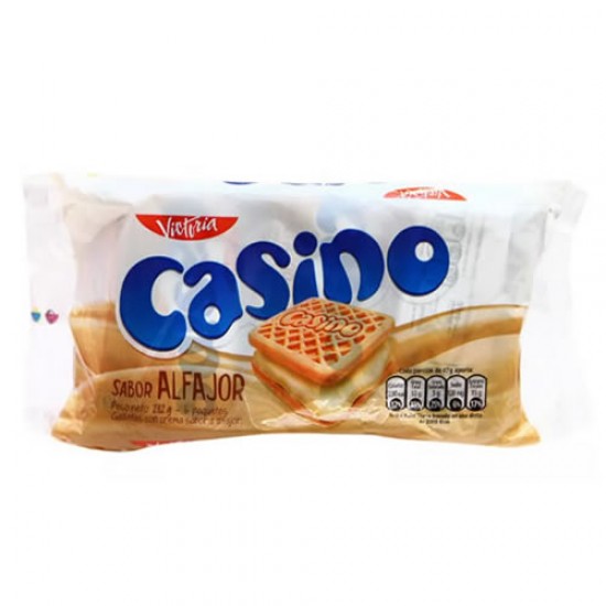 CASINO - PERUVIAN COOKIES WITH CREAM FLAVORED ALFAJOR - BAG X 6 PACKETS