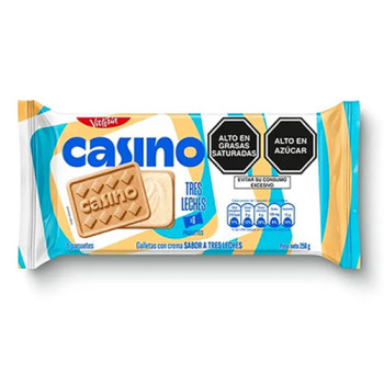 CASINO BISCUITS "TRES LECHES" FLAVORED CREAM , BAG X 6 PACKETS