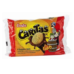 EL CHAVO - VANILLA COOKIES  BATHED WITH CHOCOLATE CREAM, BAG X 6 PACKETS