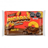 PICARAS -  PERUVIAN COOKIES FILLED WITH CHOCOLATE CREAM , BAG X 6 PACKETS