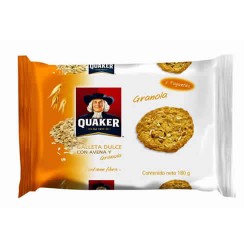 QUAKER - PERUVIAN SWEET OATMEAL COOKIES WITH GRANOLA , BAG X 6 PACKETS