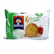 QUAKER - SWEET OATMEAL COOKIES WITH  APPLE AND CINNAMON  FLAVORS , BAG X 6 PACKETS