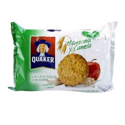 QUAKER - SWEET OATMEAL COOKIES WITH  APPLE AND CINNAMON  FLAVORS , BAG X 6 PACKETS