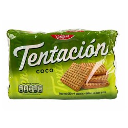 TENTACION -  PERUVIAN COOKIES COCONUT FLAVOR , BAG X 6 PACKETS