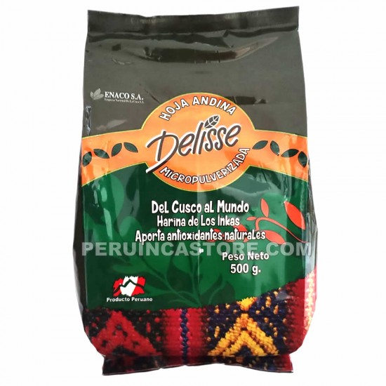 DELISSE ANDEAN COCA POWDER, BAG X 500 GR DELISSE ANDEAN COCA POWDER, BAG X 500 GR