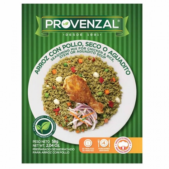 PROVENZAL - SEASONING FOR CHICKEN RICE DISH , BAG X 58 GR