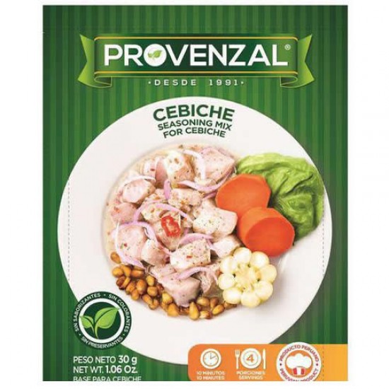 PROVENZAL - SEASONING MIX FOR CEVICHE DISH - SACHET X 30 GR