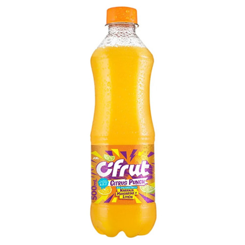 CIFRUT FRUIT PUNCH CITRUS DRINK ORANGE,LEMON,TANGERINE FLAVOR, BOTTLE X 500 ML