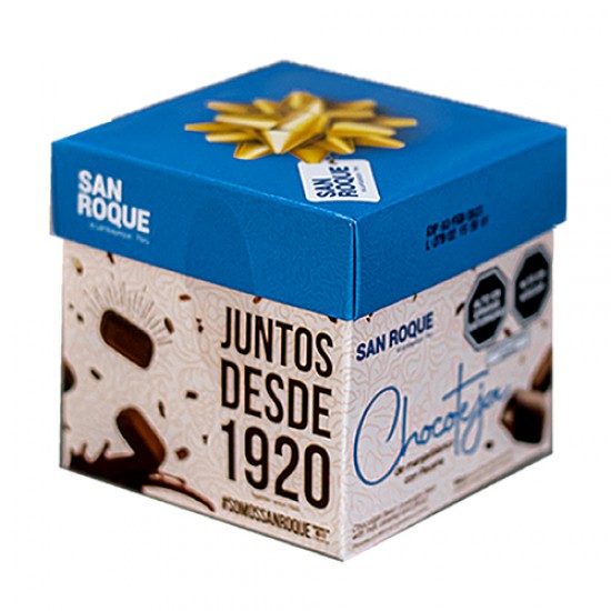 SAN ROQUE - PERUVIAN CHOCOTEJAS STUFFED WITH BLANCMANGE & PECANS , BOX OF 180 GR