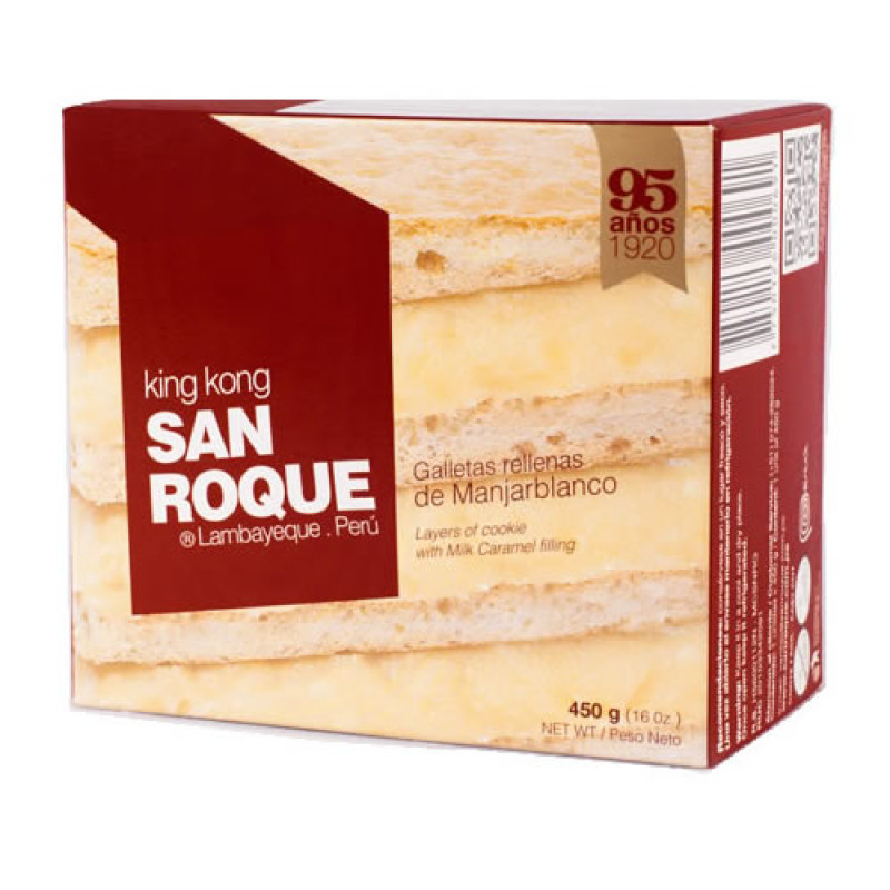 SAN ROQUE - PERUVIAN KING KONG STUFFED WITH BLANCMANGE, BOX OF 450 GR