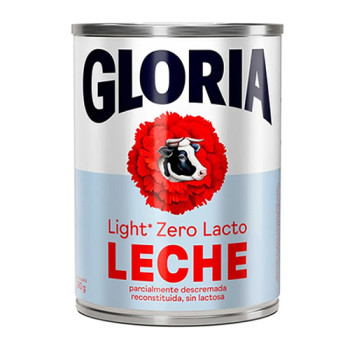 GLORIA LIGHT ZERO LACTO EVAPORATED MILK, CAN X 390 ML