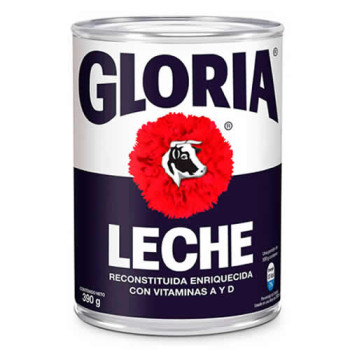 GLORIA - PERUVIAN EVAPORATED CANNED MILK X 390 ML