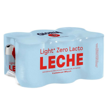 GLORIA LIGHT ZERO LACTO EVAPORATED MILK, CAN X 390 ML