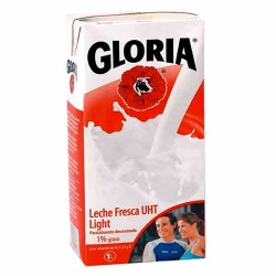 GLORIA - PERUVIAN UHT LIGHT MILK , BOX OF 1 LITER