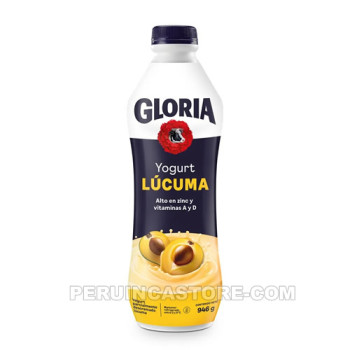 GLORIA - PERUVIAN YOGURT LUCUMA FLAVOR , BOTTLE X 946 GR