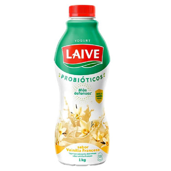LAIVE YOGURT FRENCH VANILLA FLAVOR LACTOSE FREE , BOTTLE X 946 GR