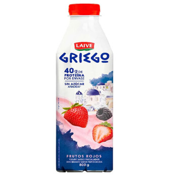 LAIVE YOGURT GRIEGO RED FRUITS FLAVOR , BOTTLE X 800 GR
