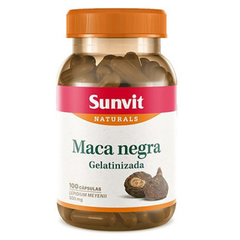 SUNVIT BLACK MACA GELATINIZED NATURAL SUPPLEMENT, JAR X 100 UNITS