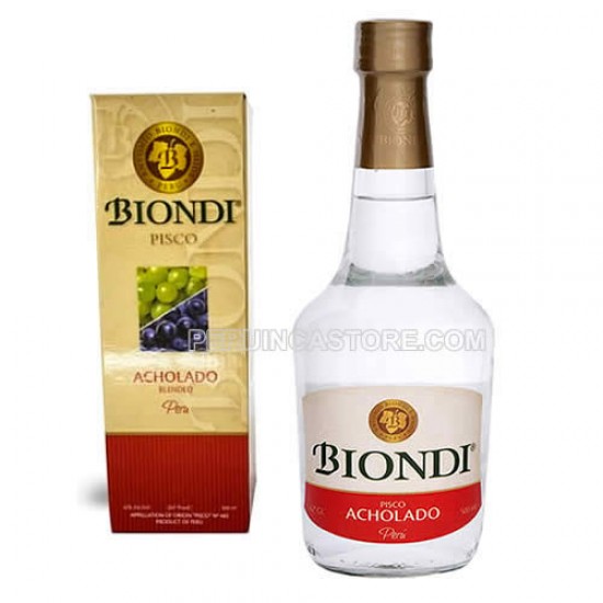 BIONDI - PERUVIAN PISCO ACHOLADO,  BOTTLE X 500 ML