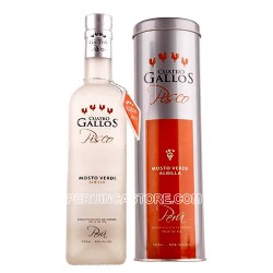 CUATRO GALLOS - PERUVIAN PISCO MOSTO VERDE ALBILLA , BOTTLE X 700ML