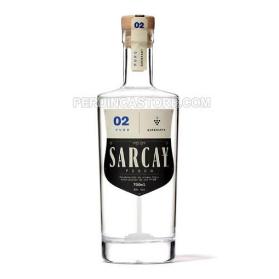 SARCAY - PERUVIAN  PISCO QUEBRANTA , BOT X 700 ML