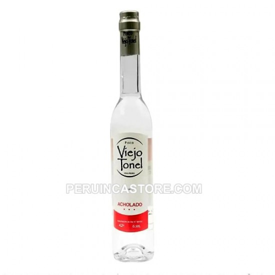 VIEJO TONEL - PERUVIAN PISCO ACHOLADO, BOT X 500 ML