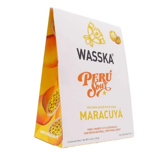 WASSKA PASSION FRUIT (MARACUYA) PISCO SOUR, BOX 125 GR