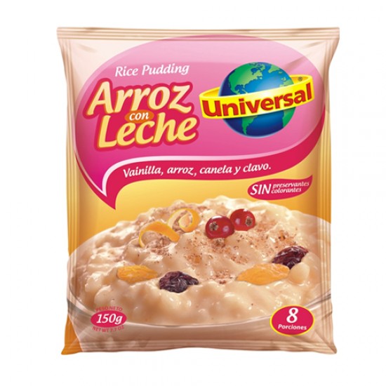 UNIVERSAL -  MILK RICE PUDDING , SACHET X 150 GR