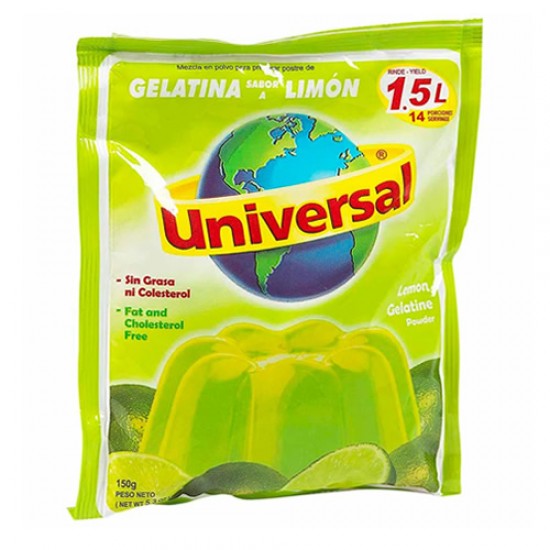 UNIVERSAL- PERUVIAN LEMON GELATIN , SACHET X 150 G