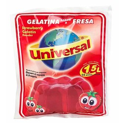 UNIVERSAL- PERUVIAN STRAWBERRY GELATIN , SACHET X 150 G