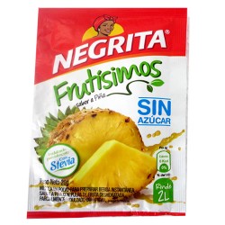 NEGRITA FRUTISIMOS -  INSTANT PINEAPPLE DRINK SWEETENED WITH STEVIA - BAG X 12 SACHETS