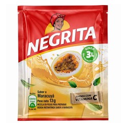 NEGRITA - PERUVIAN PASSION FRUIT INSTANT DRINK X 13 GR , BOX OF 12 SACHETS