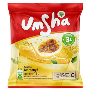 NEGRITA  "UMSHA" - PERUVIAN PASSION FRUIT INSTANT DRINK X 13 GR , BOX OF 12 SACHETS