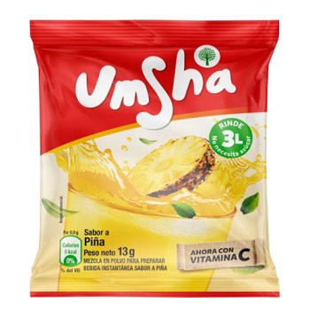 NEGRITA "UMSHA" - PERUVIAN PINEAPPLE INSTANT DRINK X 13 GR , BOX OF 12 SACHETS