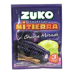 ZUKO - PERUVIAN INSTANT CHICHA MORADA (PURPLE CORN) DRINK , BAG X 10 SACHETS
