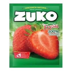 ZUKO - PERUVIAN INSTANT STRAWBERRY DRINK , BAG X 10 SACHETS