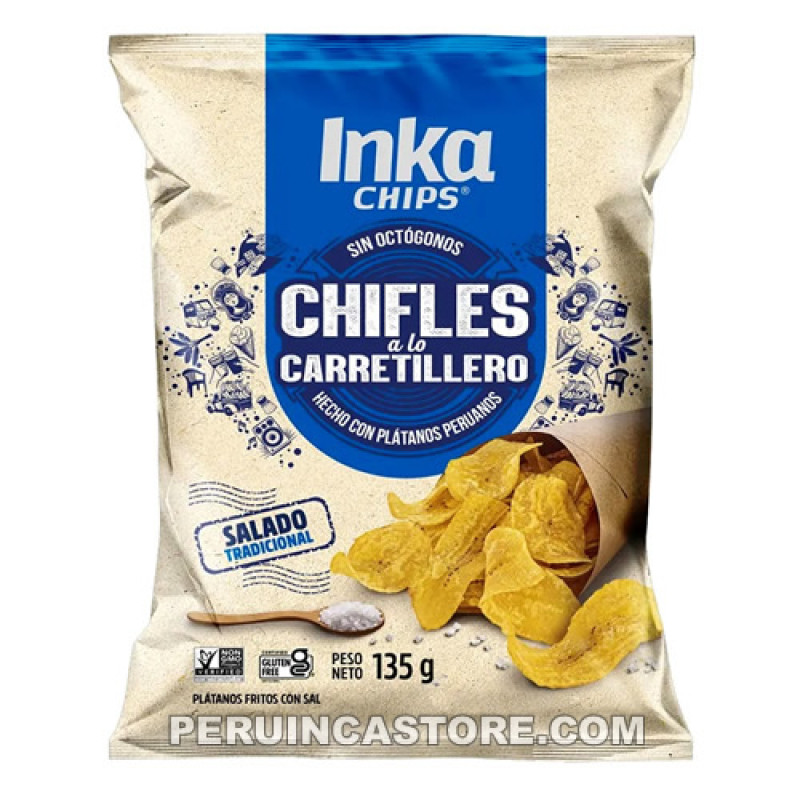 INKA CHIPS CHIFLES SNACKS PIQUEO CARRETILLERO, BAG X 135 GR