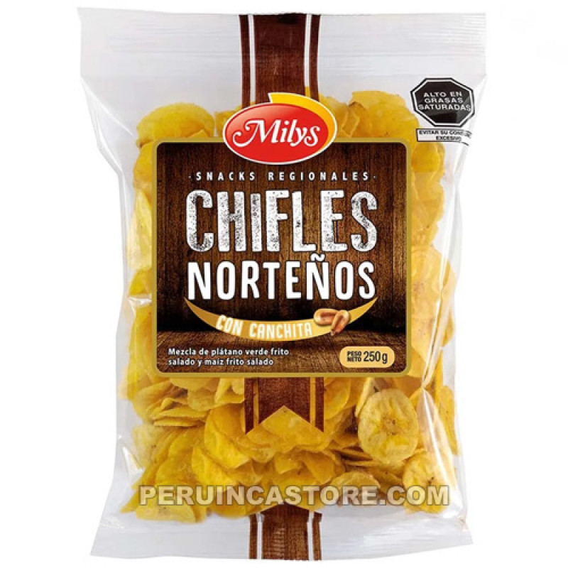 MILYS "CHIFLES NORTEÑOS" SNACKS PIQUEO, BAG X 250 GR